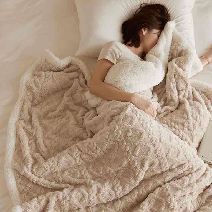 Twisted Knit ボア ブランケット［7色・3サイズ］