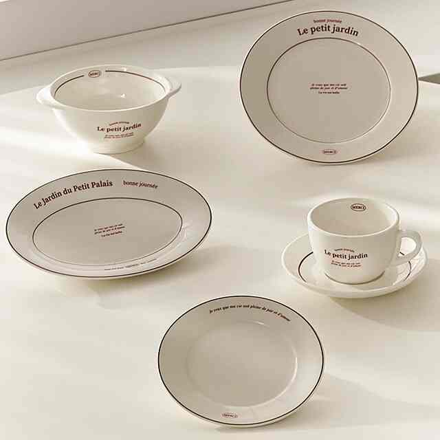 レタリング 食器セット［3色］