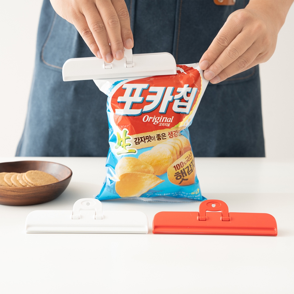 할메이드 과자 봉투 클립 밀봉집게 패킹봉지집게 2p