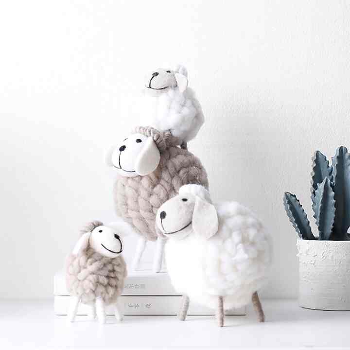 カーリー羊ぬいぐるみ［2色・3サイズ］