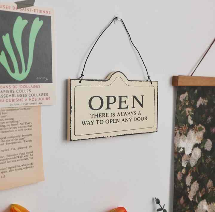 ドアサイン open / closed