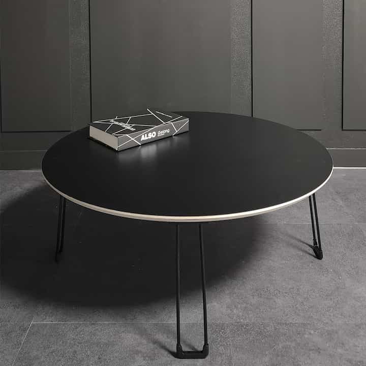 円形 HPL 折りたたみテーブル ウッド［7色・2サイズ］