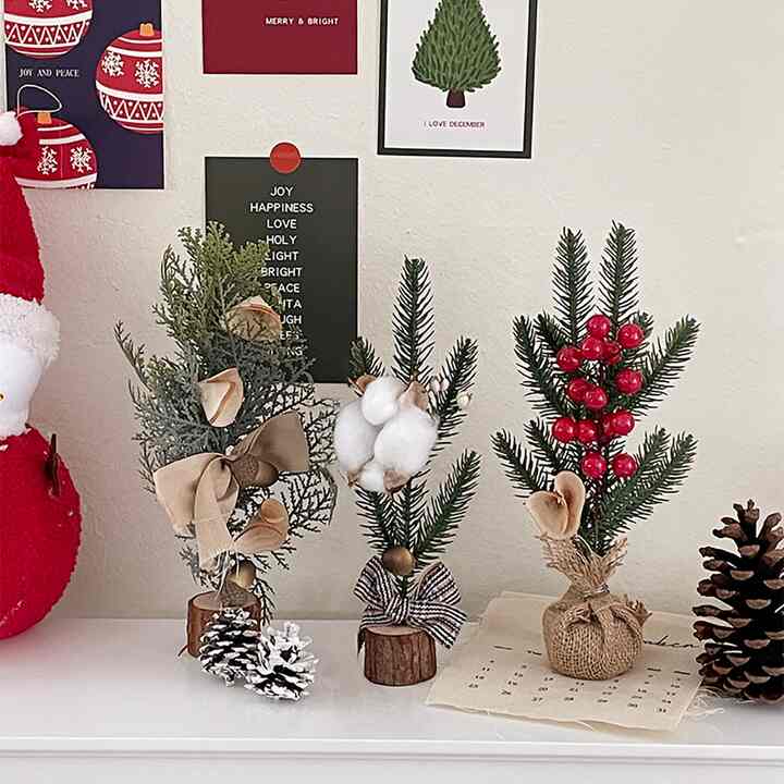 ヴィンテージ ミニクリスマスツリー オブジェ［3種］