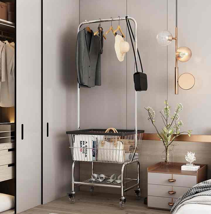 キャスター付きステンレスハンガーラック［2種・3サイズ］