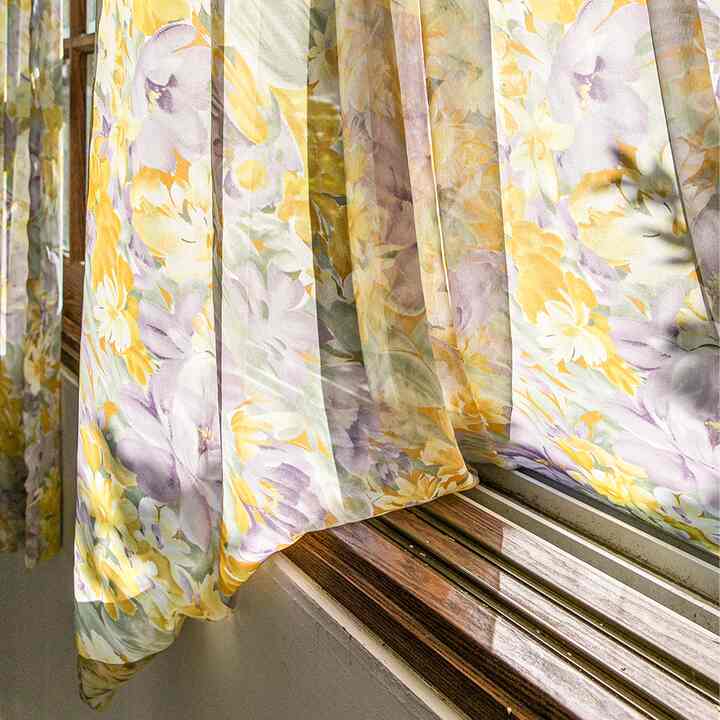 シフォンカーテン Lavender Garden［3サイズ］