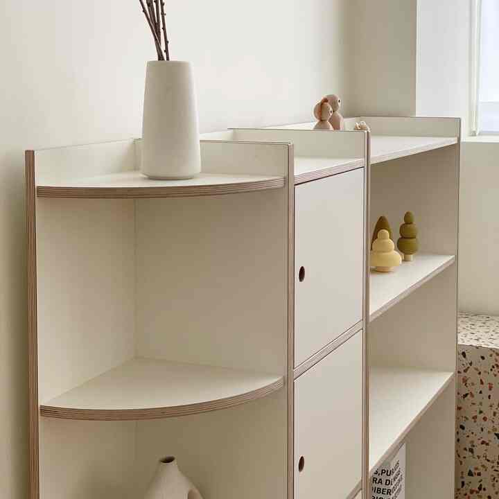 3段 ラウンド コーナーシェルフ