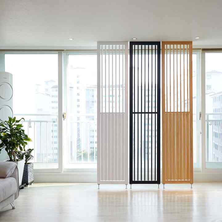 ストライプ ウッドパーテーション［3色］