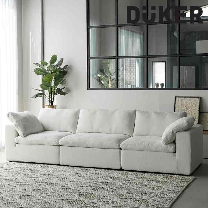 DK063 モジュール型 ファブリック 4人掛けソファ