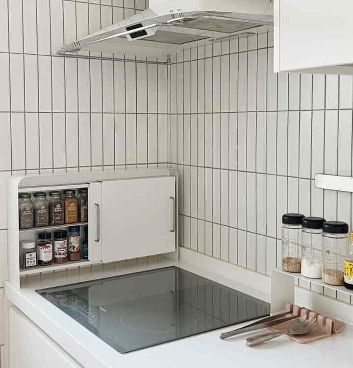 ホワイトスリムスライド収納棚［2サイズ］