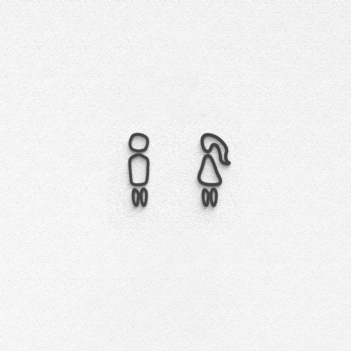 디자인심상 도어사인 A /남자 여자 화장실 표시 안내판 표지판 TOILET