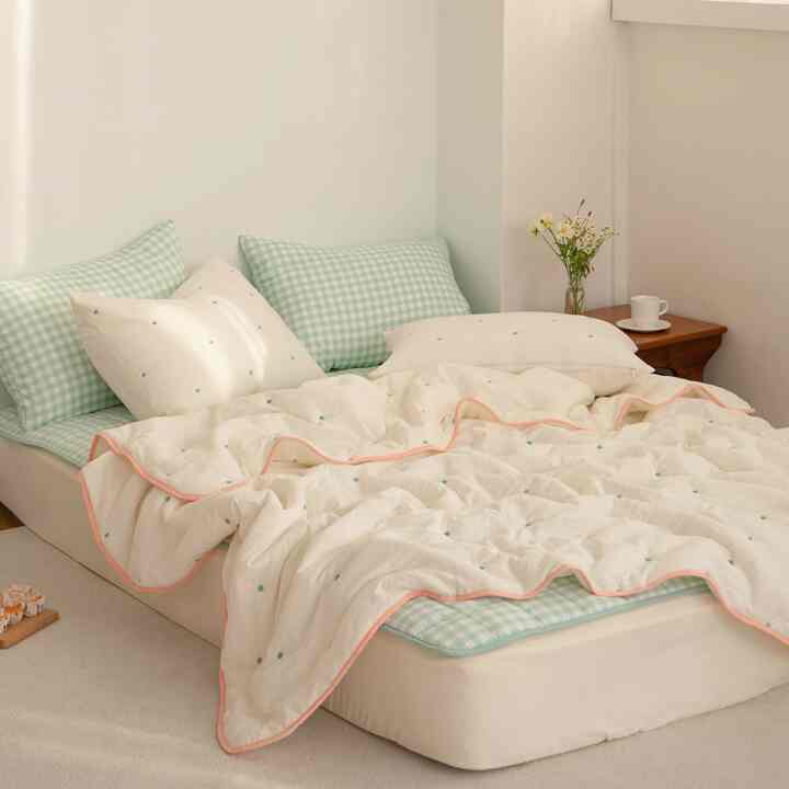 SOUFFLE 夏掛け布団セット Qサイズ［2色］ 