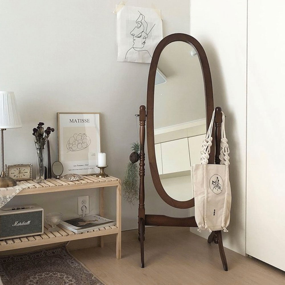 新生活❣️全身鏡　モールディングデザイン　ナチュラルウッド 新生活‼️全身鏡 モールディングデザイン ナチュラルウッド