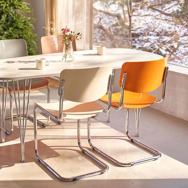 Glossy Cantilever Chair