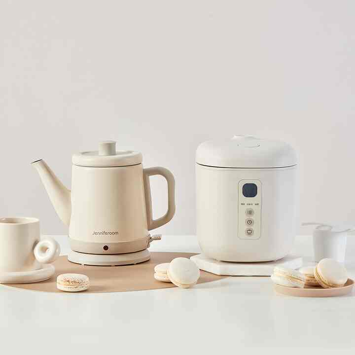 一人暮らしセット マカロン 電気ケトル＆ミニ炊飯器セット［4色］