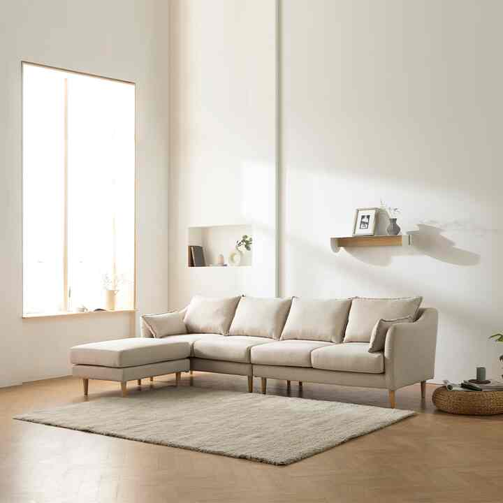 CAMERON 4人掛けウォッシャブル ファブリック ソファ