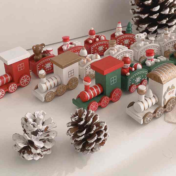 クリスマス ウッドトレイン オブジェ［4種］