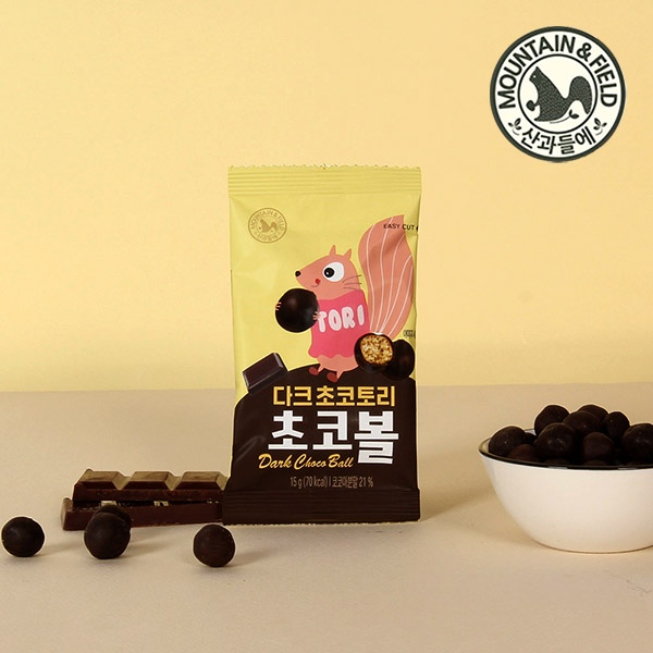 산과들에 초콜릿 과자 다크초코토리 초코볼 15g*30봉