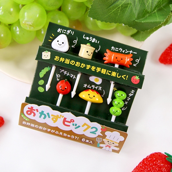 귀여운 반찬꽂이 삼각김밥 도시락픽 6p 도시락꾸미기 데코픽 가격 비교 설렘하우스 귀여운 반찬꽂이 삼각김밥 도시락픽 6p 도시락꾸미기 데코픽
