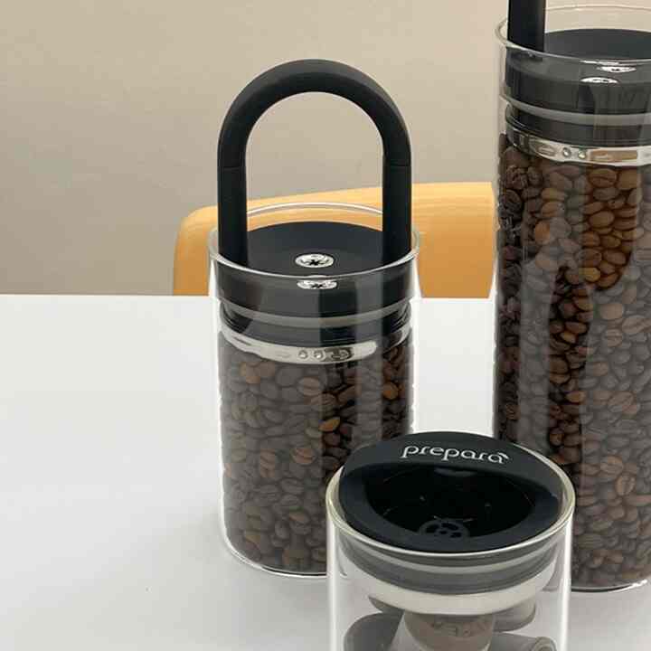 prepara 真空コーヒー豆保存 密閉容器 Mサイズ