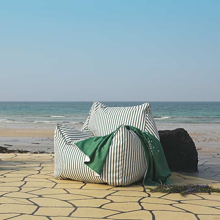 ANN 防水 ビーズソファ 1人掛け［3色］