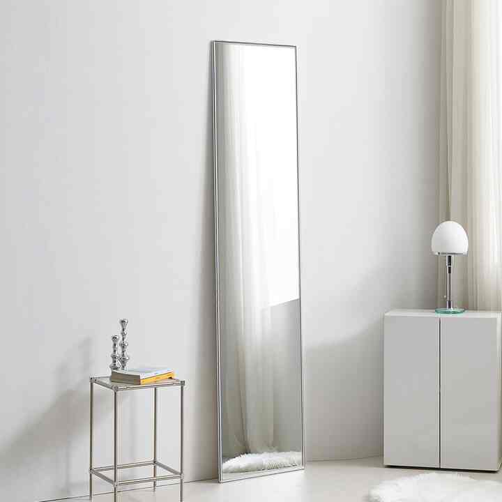 クレール スチール ミッドセンチュリー 全身ミラー 40X180cm［2色］