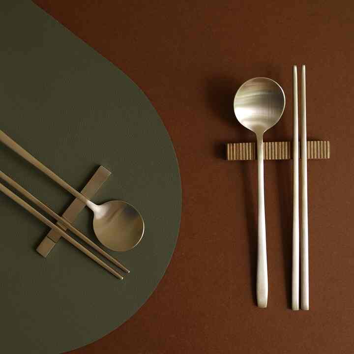 Notdam Moon Curve Brass Cutlery Set of 2
