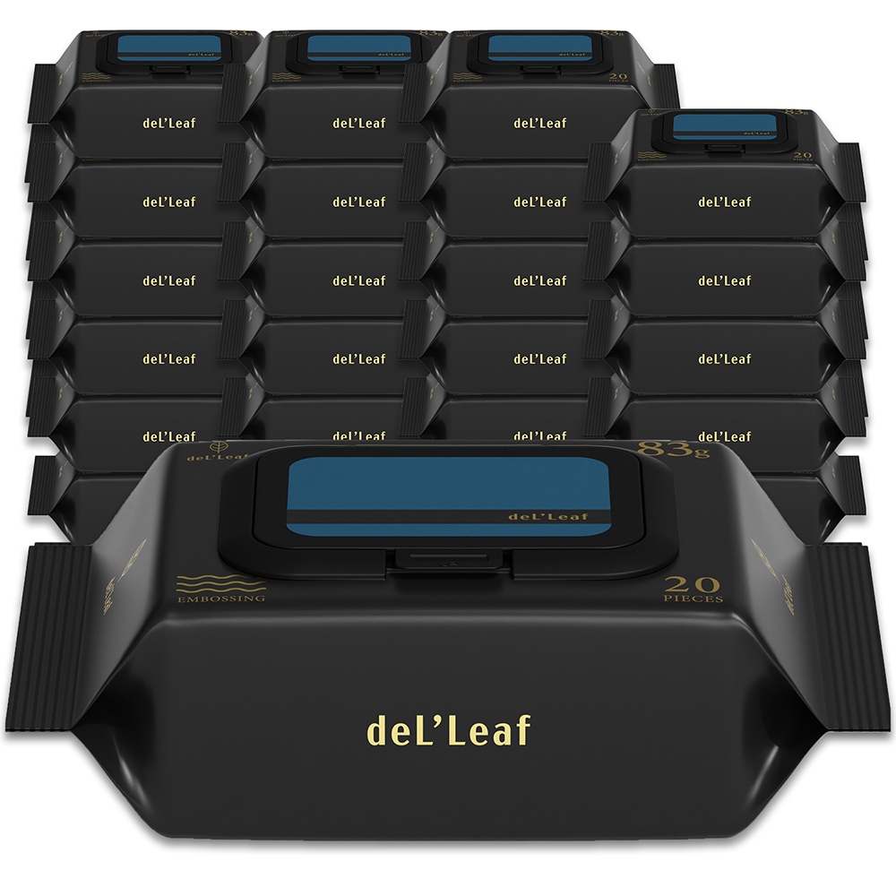 델리프 도톰 엠보싱 저자극 물티슈 넘버 에잇 블루 휴대용, 24팩, 83g, 20매