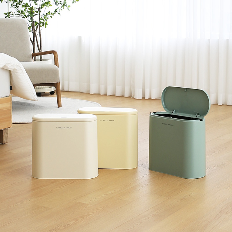 달팽이리빙 원터치 인테리어 슬림 휴지통 10L (3colors)