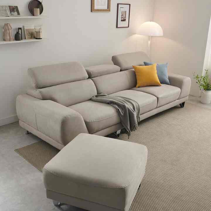 Prazer ファブリック 4人掛け ソファ