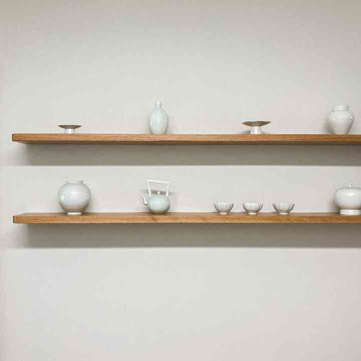 ホワイトオーク ウッド 壁掛けシェルフ［54サイズ］