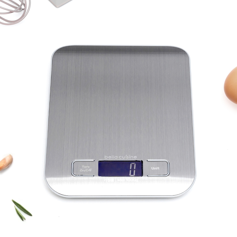 벨라쿠진 스테인리스 스틸 주방 전자 저울/그레이1kg