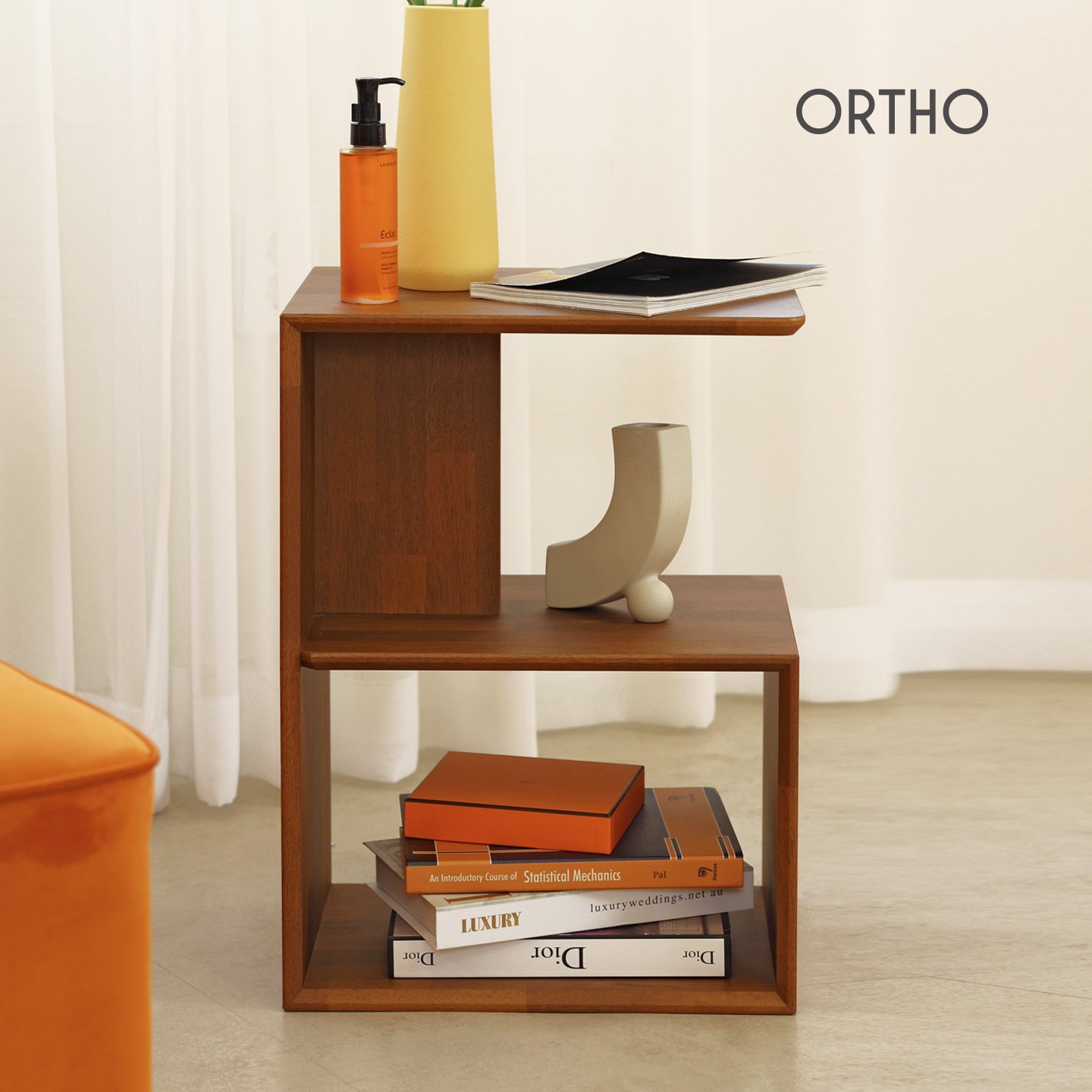 OTWO CERTO サイドキャビネット ブラウン ダーク 加工木材 奥行き 20cm