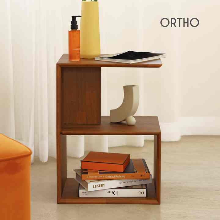 FLOW 収納付き サイドテーブル ミニ［3色］