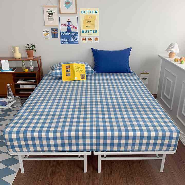 フレンチチェック マットレスカバー［3色・4サイズ］