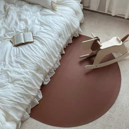 ハーフムーン ダストフリー 両面 レザーマット［10色］