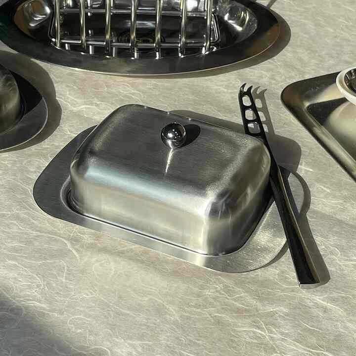 ステンレス 四角 バターディッシュ