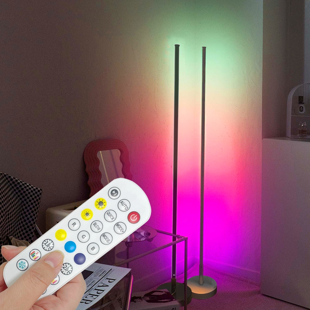 레나에너지 RGB 플로어 LED 장스탠드 컴퓨터방 스탠드 조명 무드등 2colors(리모컨 포함)
