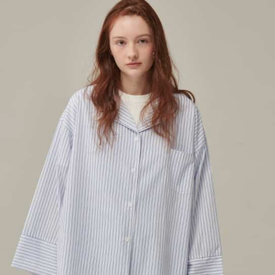 (uni)ドーミトリー ペンシル ストライプ パジャマ ブルー［2サイズ］