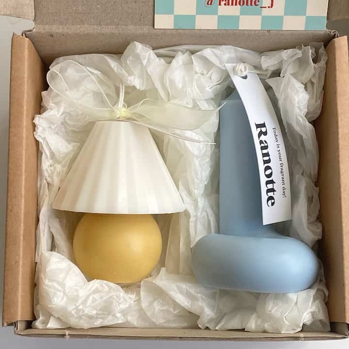 Lamp & Twisted Candle Set