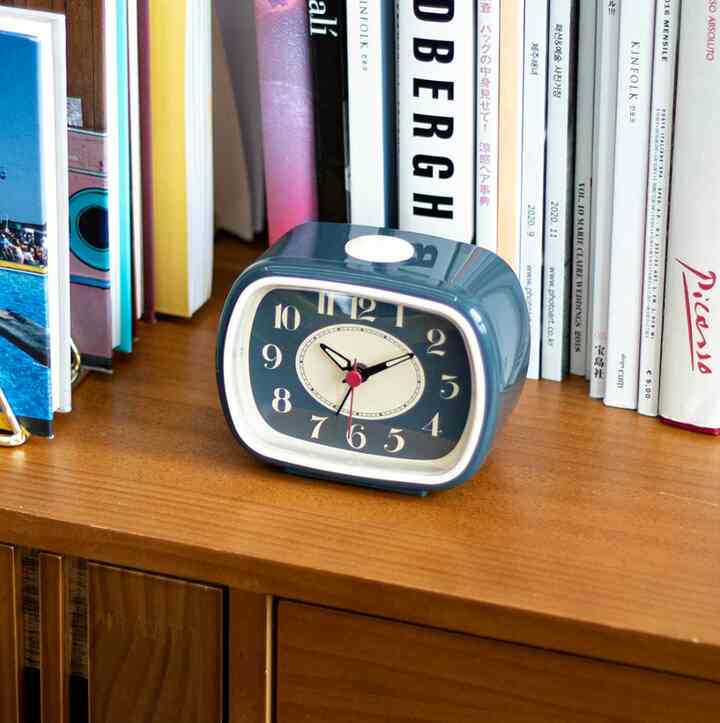 レトロ アラーム静音置き時計 OTM1612［2色］