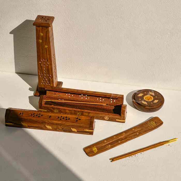 SATYA SHEESHAM WOOD インセンスホルダー コレクション［3種］