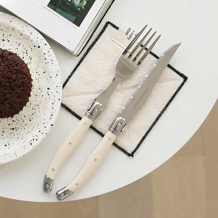 CUISINE DE MAMAN LAGUIOLE カトラリー 2人セット［5色］