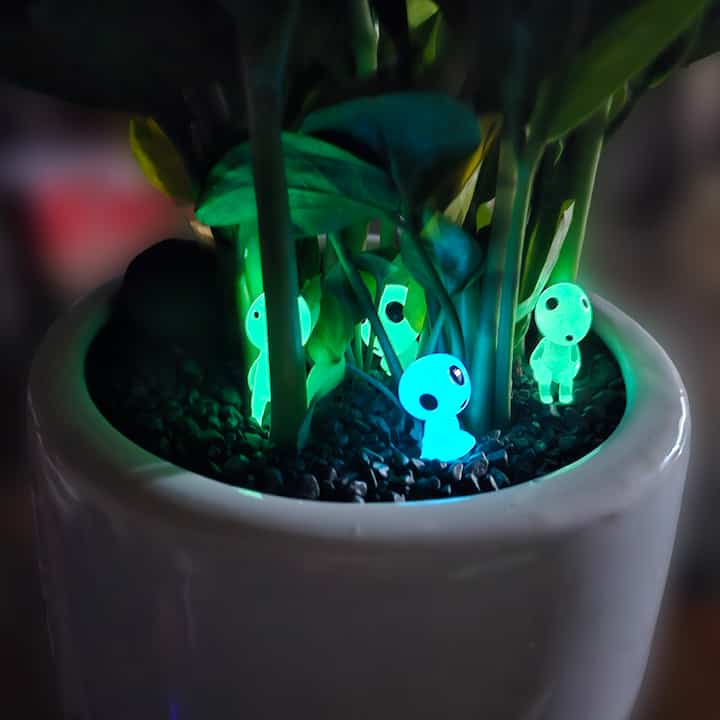 10pc もののけ姫 こだま 蓄光フィギュア［5色］