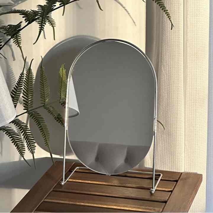 ラウンドフレーム 卓上ミラー［2サイズ］