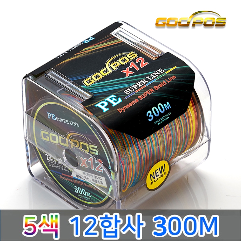 5색 12합사 300M 낚시줄 합사줄 다이니마 PE라인 바다 루어 낚시 가격 비교 갓포스 5색 12합사 300M 낚시줄 합사줄 다이니마 PE라인 바다 루어 낚시