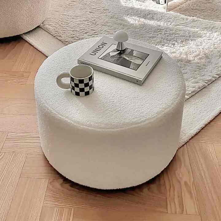 ブークレ サイドテーブル兼スツール［2色］