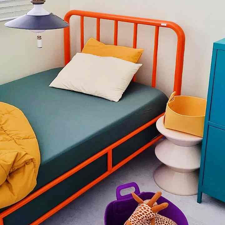 SOLID スチール ベッドフレーム SS［2色］