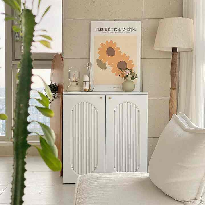 Andu Tembar 楕円形 キャビネット 80cm