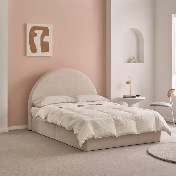 Laura ファブリックベッドフレーム［3種・11サイズ］