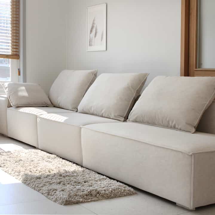 BRICK 4人掛け ファブリック ソファ［6色・4種］